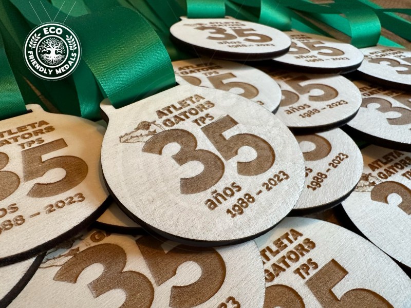 10+ Bulk Packs Custom Logo Eco Wooden Medals