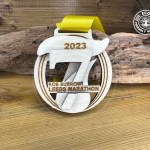 10+ Bulk Packs Custom Triple Layered 3D Logo Eco Wood Medals