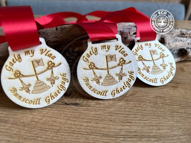 10+ Bulk Packs Custom Logo Eco Wooden Medals
