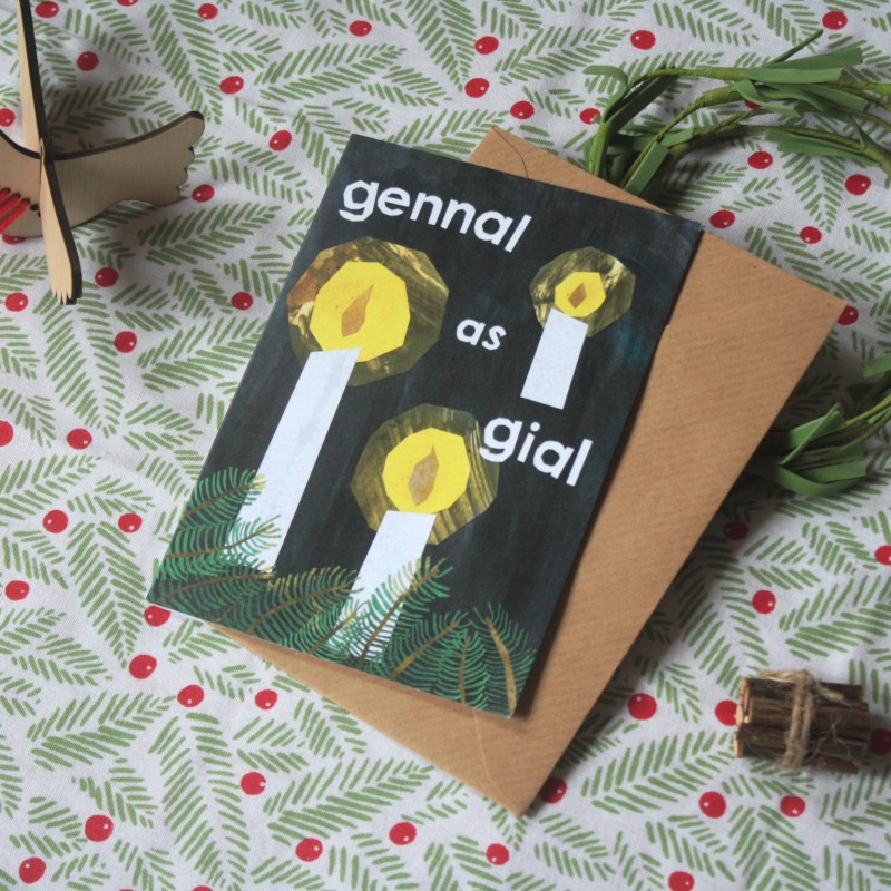 "Gennal as Gial" Candles Christmas Card