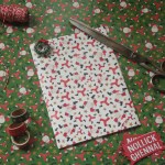White Three legged Santa Wrapping Paper